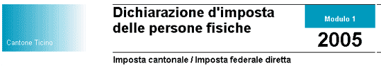 Modulo della dichiarazione d'imposta